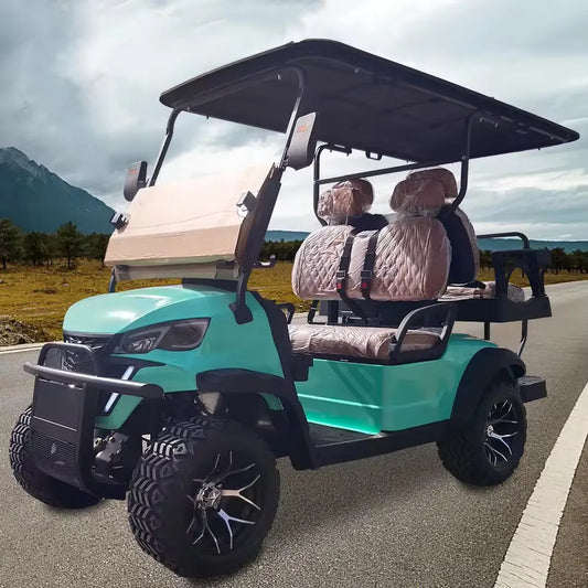 Golf Cart with Solar Panel 2+2 Seats Electric Scooter 72V 60V 48V Utility Vehicle Off-Road Cart Factory Direct