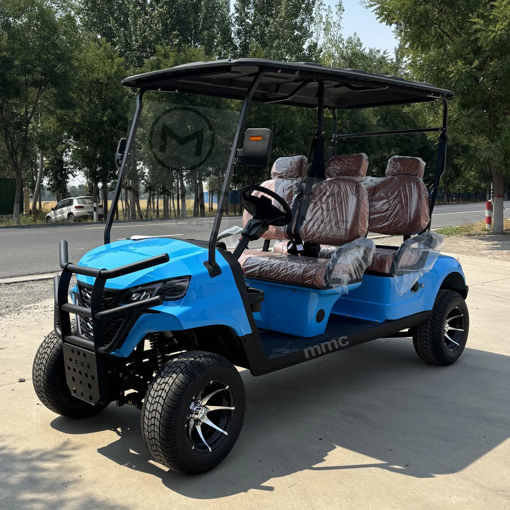 Wholesale China Color Logo Custom Club 4 Seats Car Electric and Gaso Golf Carts Electric Powered Red 2+2 Seats for Sale