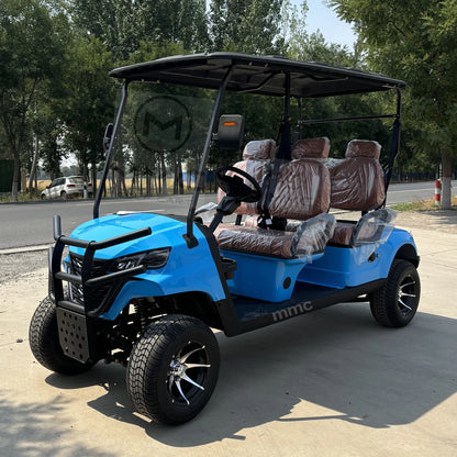 Wholesale China Color Logo Custom Club 4 Seats Car Electric and Gaso Golf Carts Electric Powered Red 2+2 Seats for Sale