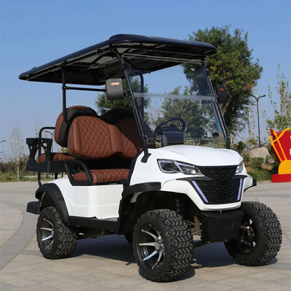 Wholesale China Color Logo Custom Club 4 Seats Car Electric and Gaso Golf Carts Electric Powered Red 2+2 Seats for Sale