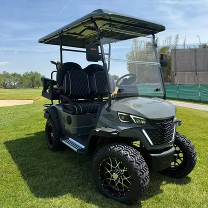 Wholesale China Color Logo Custom Club 4 Seats Car Electric and Gaso Golf Carts Electric Powered Red 2+2 Seats for Sale