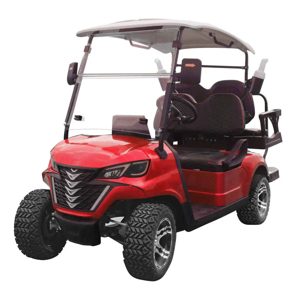 Golf Cart with Solar Panel 2+2 Seats Electric Scooter 72V 60V 48V Utility Vehicle Off-Road Cart Factory Direct