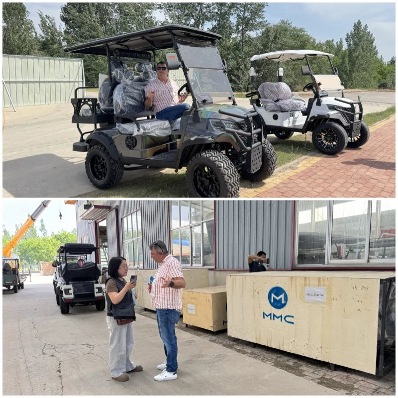 High Quality 4-Seater Electric Golf Carts Lifted 4WD Electric Off-Road Golf Buggy 48V Lithium Battery Golf Cart