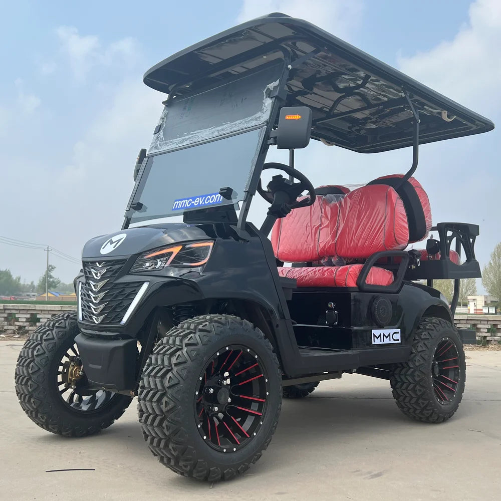 Factory Straight Hair Customized Brand and Logo MMC 4 Seater Lifted Electric Golf Carts With CE/DOT