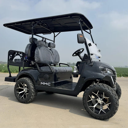Best Price 72v Lithium Acid Battery 4 6 8 Seats Family Golf Buggy  Customize Colors 3-Point Safety Belt Electric Golf Cart