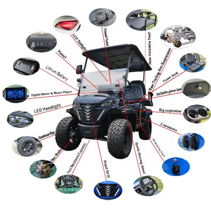 MMC Summit X6 – Ultimate Golf Cart with 10kW Motor and 25° Climbing Capability