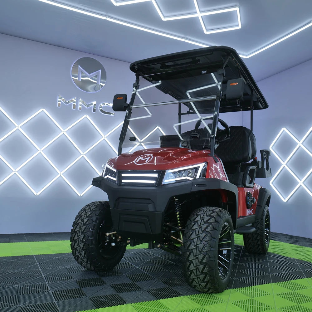 Wholesale China Color Logo Custom Club 4 Seats Car Electric and Gaso Golf Carts Electric Powered Red 2+2 Seats for Sale