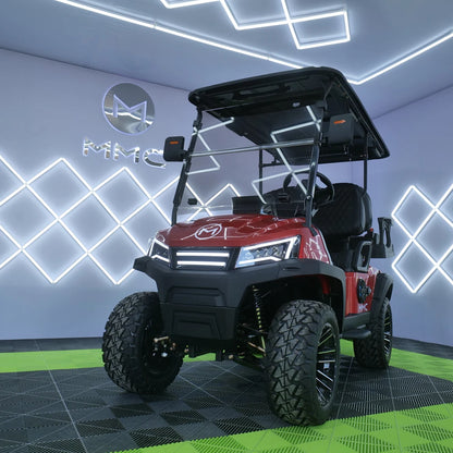 Wholesale China Color Logo Custom Club 4 Seats Car Electric and Gaso Golf Carts Electric Powered Red 2+2 Seats for Sale