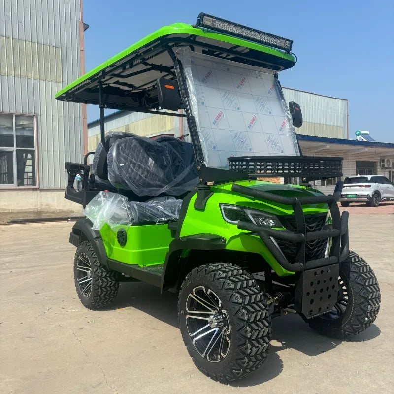 Wholesale China Color Logo Custom Club 4 Seats Car Electric and Gaso Golf Carts Electric Powered Red 2+2 Seats for Sale