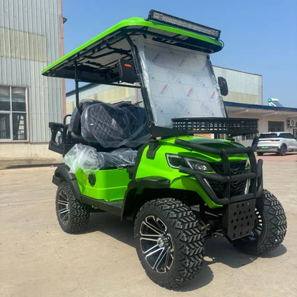 Wholesale China Color Logo Custom Club 4 Seats Car Electric and Gaso Golf Carts Electric Powered Red 2+2 Seats for Sale