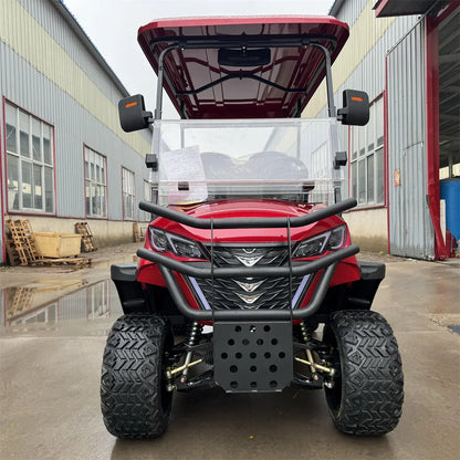 Wholesale China Color Logo Custom Club 4 Seats Car Electric and Gaso Golf Carts Electric Powered Red 2+2 Seats for Sale