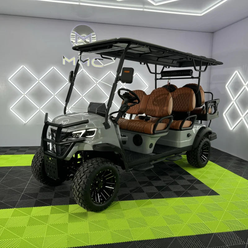 Best Price 72v Lithium Acid Battery 4 6 8 Seats Family Golf Buggy  Customize Colors 3-Point Safety Belt Electric Golf Cart