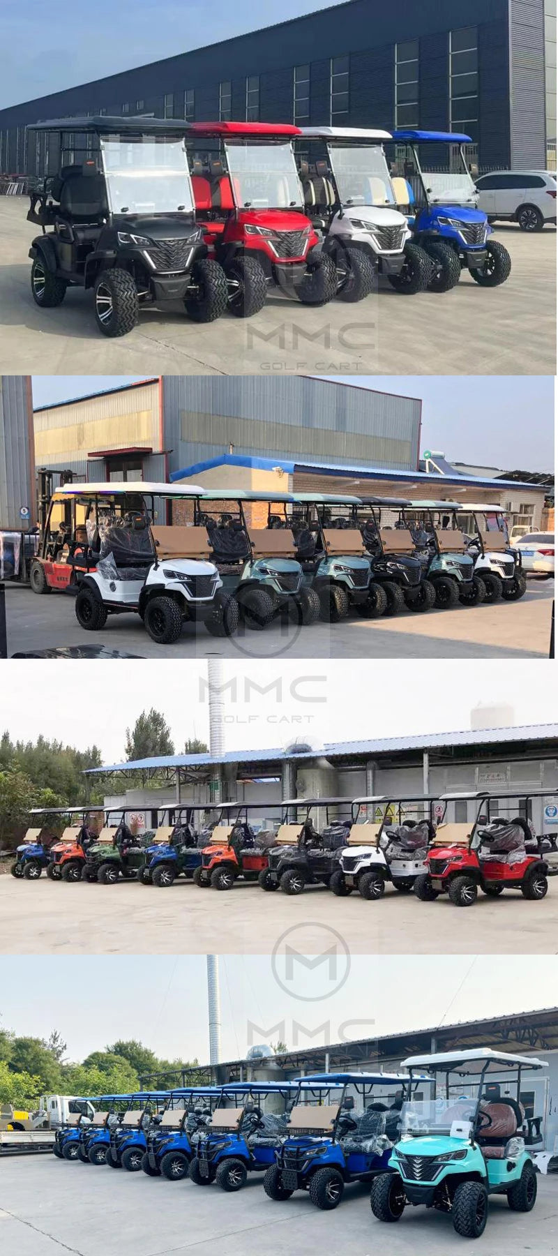 China Professional 48V 4 Seater Golf Carts Lifted Golf Buggy Lithium Battery 7500W Electric Golf Cart