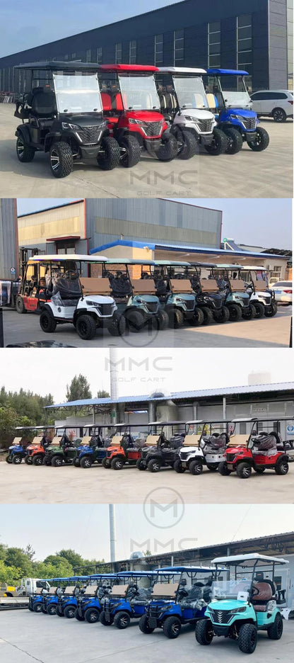 China Professional 48V 4 Seater Golf Carts Lifted Golf Buggy Lithium Battery 7500W Electric Golf Cart
