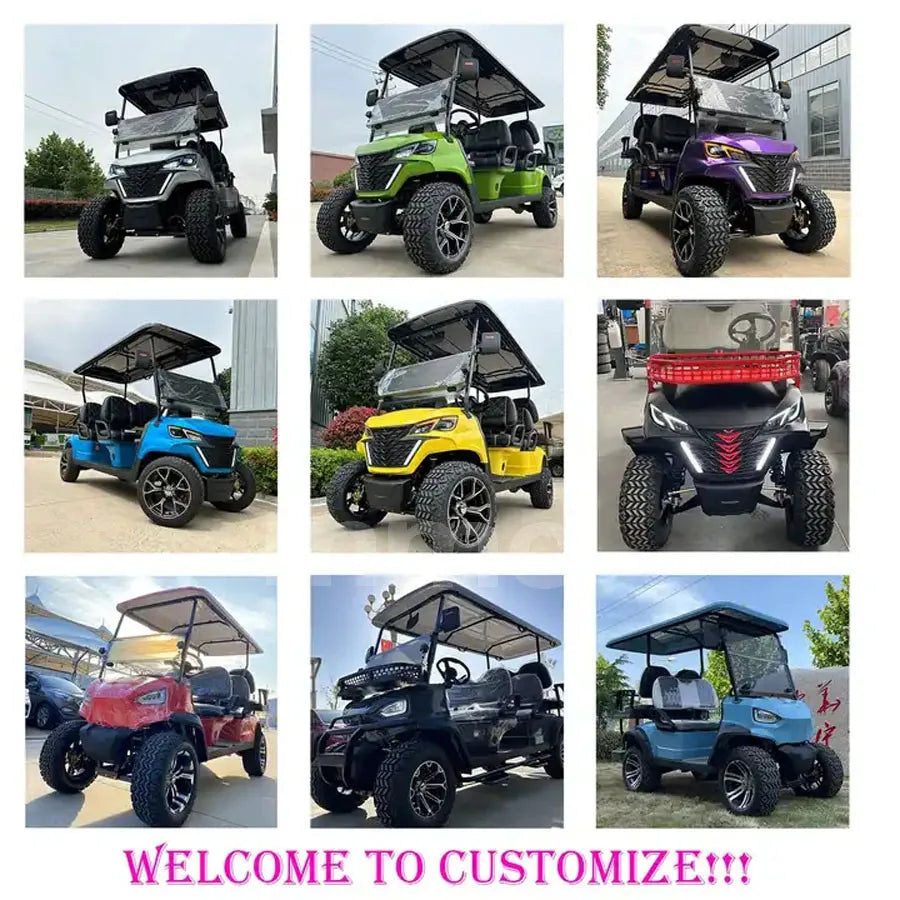 2025 New Model Style Exclusive  Factory 2 4 6 8 Seat Sightseeing Bus Club Car Hunting Cart Electric Golf Buggy Hunting Cart