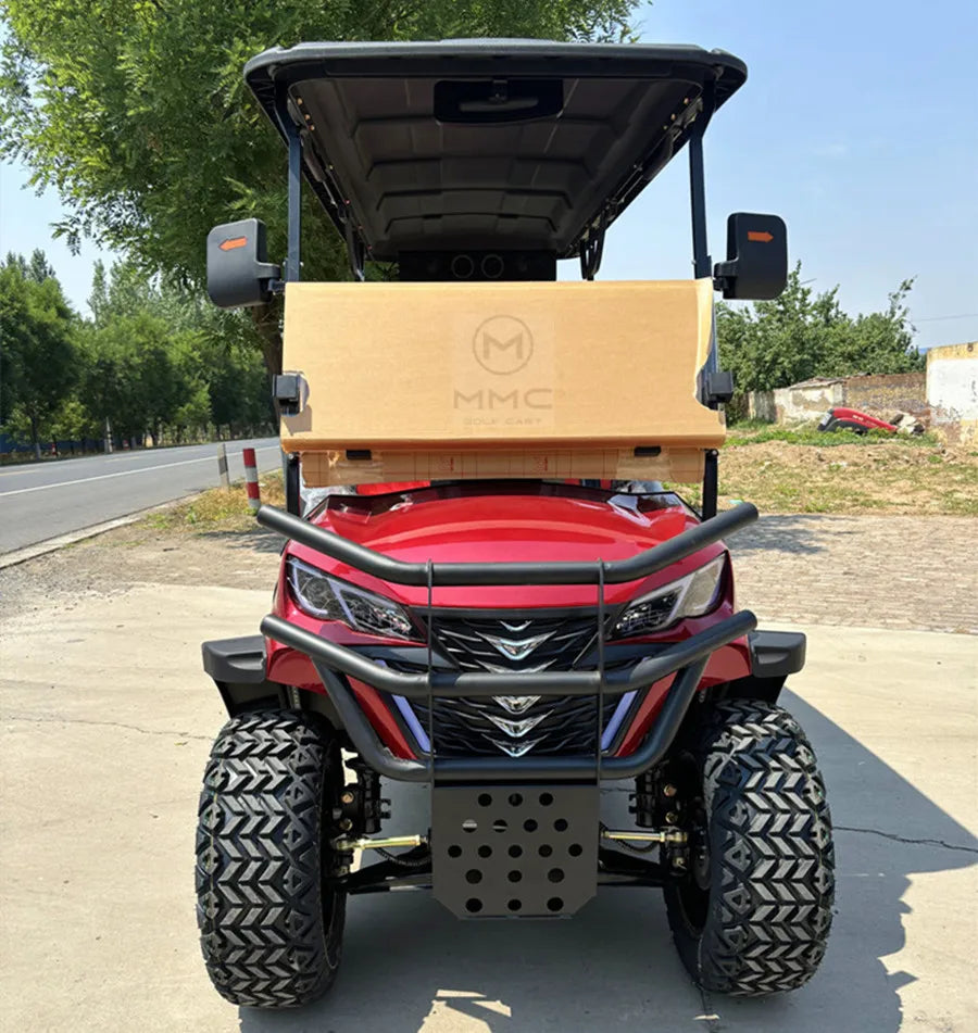 Wholesale China Color Logo Custom Club 4 Seats Car Electric and Gaso Golf Carts Electric Powered Red 2+2 Seats for Sale