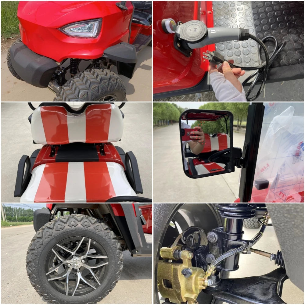 MMC Electric Golf Cart 48V/60V/72V - 2 4 6 8 Seat Sightseeing Bus  4000W/5000W/7000W - High Capacity for Golf Courses And Tours