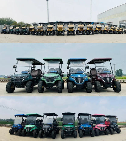 China Professional 48V 4 Seater Golf Carts Lifted Golf Buggy Lithium Battery 7500W Electric Golf Cart