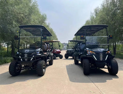 Custom 4WD Electric Golf Cart Super Torque Anti Rollover 2-8 Seater Options 48V/52V/72V 4000W/5000W/7000W - Hot Selling Model
